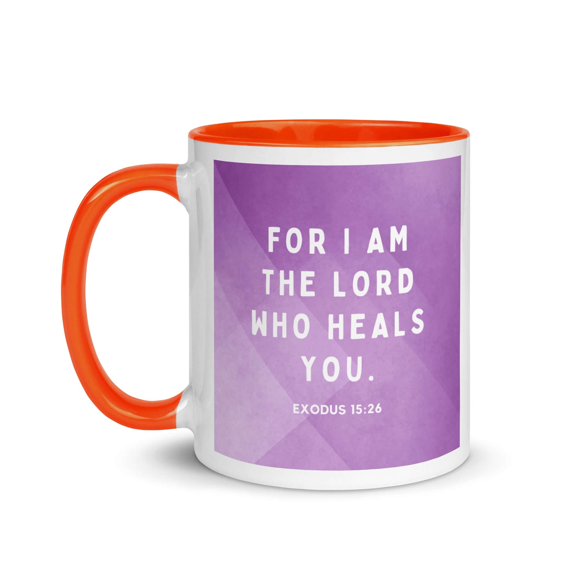 Exodus 15:26 Bible Verse, in his eyes White Ceramic Mug with Color Inside