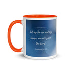 Joshua 24:15 Bible Verse, choose today White Ceramic Mug with Color Inside