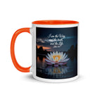 John 14:6 Bible Verse The Father White Ceramic Mug with Color Inside