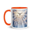 John 14:26 Bible Verse Father White Ceramic Mug with Color Inside