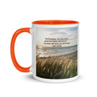 John 14:26 Bible Verse in my name White Ceramic Mug with Color Inside