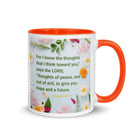 Jer 29:11 - Bible Verse, to give you hope White Ceramic Mug with Color Inside