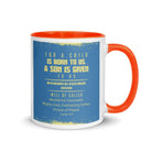 Isaiah 9:6 - Bible Verse, Mighty God White Ceramic Mug with Color Inside