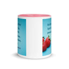 Gal 5:22 - Bible Verse, fruit of the Spirit White Ceramic Mug with Color Inside