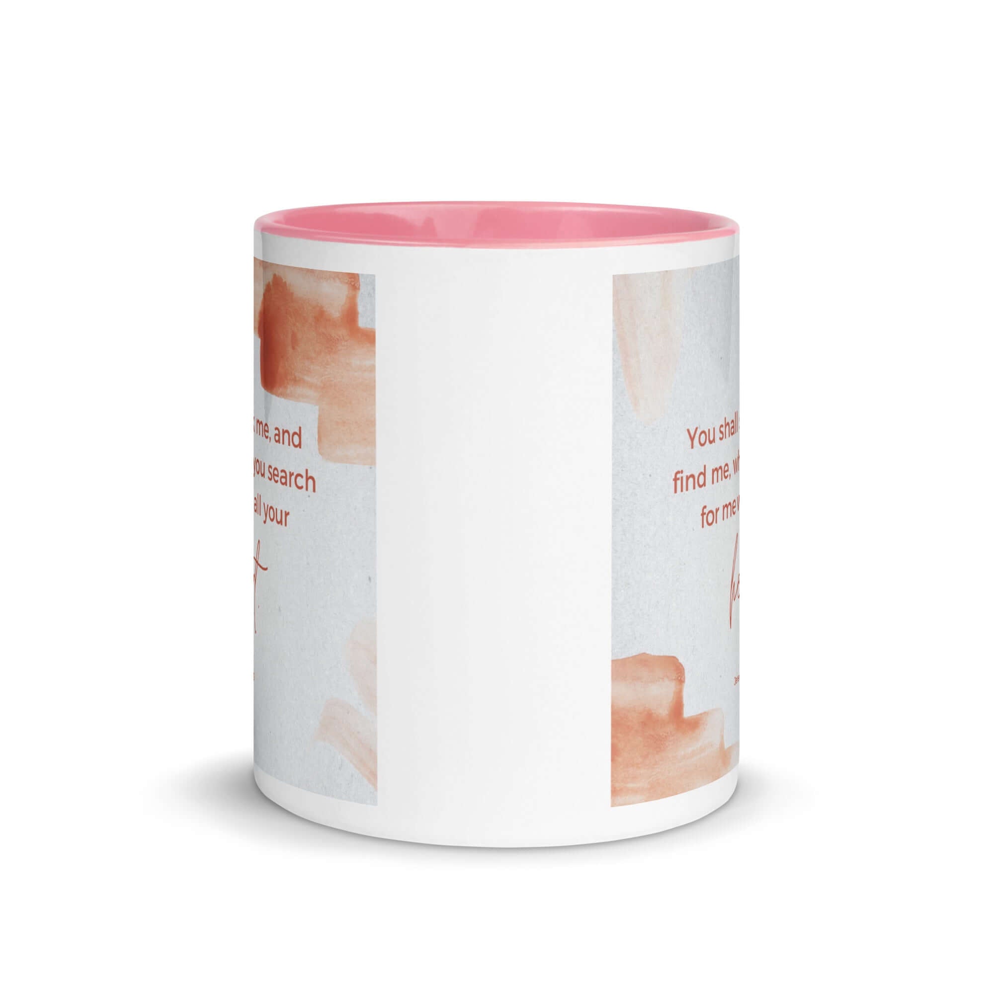 Jeremiah 29:13 - Bible Verse, find me White Ceramic Mug with Color Inside