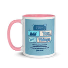 John 16:33 - Bible Verse, in me you may have peace White Ceramic Mug with Color Inside