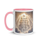 John 14:26 Bible Verse Counselor White Ceramic Mug with Color Inside