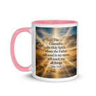 John 14:26 Bible Verse will send White Ceramic Mug with Color Inside