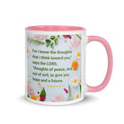 Jer 29:11 - Bible Verse, to give you hope White Ceramic Mug with Color Inside