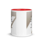 Joshua 1:9 Bible Verse, for the Lord White Ceramic Mug with Color Inside