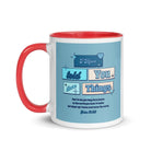 John 16:33 - Bible Verse, in me you may have peace White Ceramic Mug with Color Inside