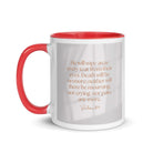 Revelation 21:4 Bible Verse, He will wipe White Ceramic Mug with Color Inside