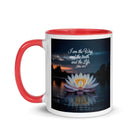 John 14:6 Bible Verse The Father White Ceramic Mug with Color Inside