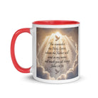 John 14:26 Bible Verse Counselor White Ceramic Mug with Color Inside