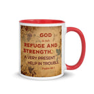 Psalm 46:1 - Bible Verse, God is Our Refuge Mug Color Inside