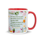 Jer 29:11 - Bible Verse, to give you hope White Ceramic Mug with Color Inside