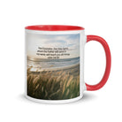John 14:26 Bible Verse in my name White Ceramic Mug with Color Inside Red 11 oz