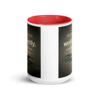 Col 3:23 - Bible Verse, as for the Lord White Ceramic Mug with Color Inside