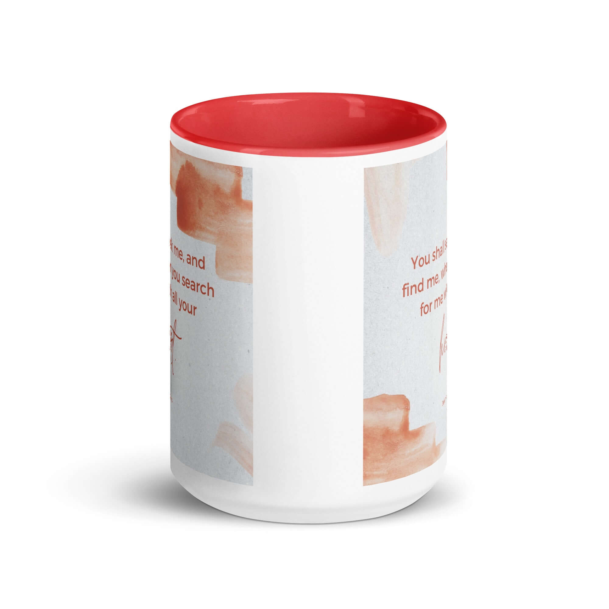 Jeremiah 29:13 - Bible Verse, find me White Ceramic Mug with Color Inside