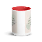 Galatians 6:9 - Bible Verse, not be weary White Ceramic Mug with Color Inside