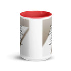 Joshua 1:9 Bible Verse, for the Lord White Ceramic Mug with Color Inside