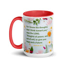 Jer 29:11 - Bible Verse, to give you hope White Ceramic Mug with Color Inside