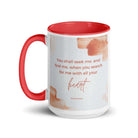 Jeremiah 29:13 - Bible Verse, find me White Ceramic Mug with Color Inside