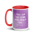 Exodus 15:26 Bible Verse, in his eyes White Ceramic Mug with Color Inside