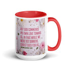 Romans 5:8 - Bible Verse, Christ Died for Us Mug Color Inside