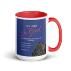 Nahum 1:7 - Bible Verse, The LORD is good White Ceramic Mug with Color Inside