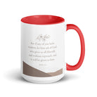 James 1:5 Bible Verse, ask of God White Ceramic Mug with Color Inside