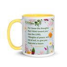 Jer 29:11 - Bible Verse, to give you hope White Ceramic Mug with Color Inside