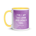 Exodus 15:26 Bible Verse, in his eyes White Ceramic Mug with Color Inside