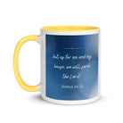 Joshua 24:15 Bible Verse, choose today White Ceramic Mug with Color Inside