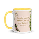 Joshua 24:15 Bible Verse, your fathers White Ceramic Mug with Color Inside