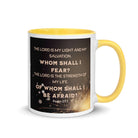 Psalm 27:1 - Bible Verse, The LORD is My Light Mug Color Inside