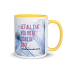 1 Cor 16:14 - Bible Verse, Do it in Love Mug Color Inside