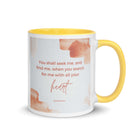 Jeremiah 29:13 - Bible Verse, find me White Ceramic Mug with Color Inside