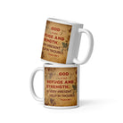 Psalm 46:1 - Bible Verse, God is Our Refuge White Mug