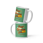 Eph 2:8 - Bible Verse, for by grace White Glossy Mug