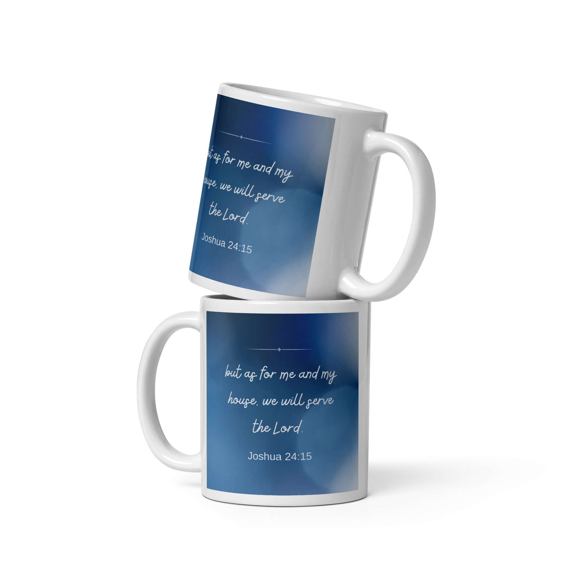 Joshua 24:15 Bible Verse, choose today White Glossy Mug