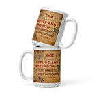 Psalm 46:1 - Bible Verse, God is Our Refuge White Mug