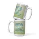 Psalm 23:4 - Bible Verse, fear no evil White Glossy Mug