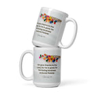 1 Chronicles 16:34 Bible Verse, give thanks White Glossy Mug