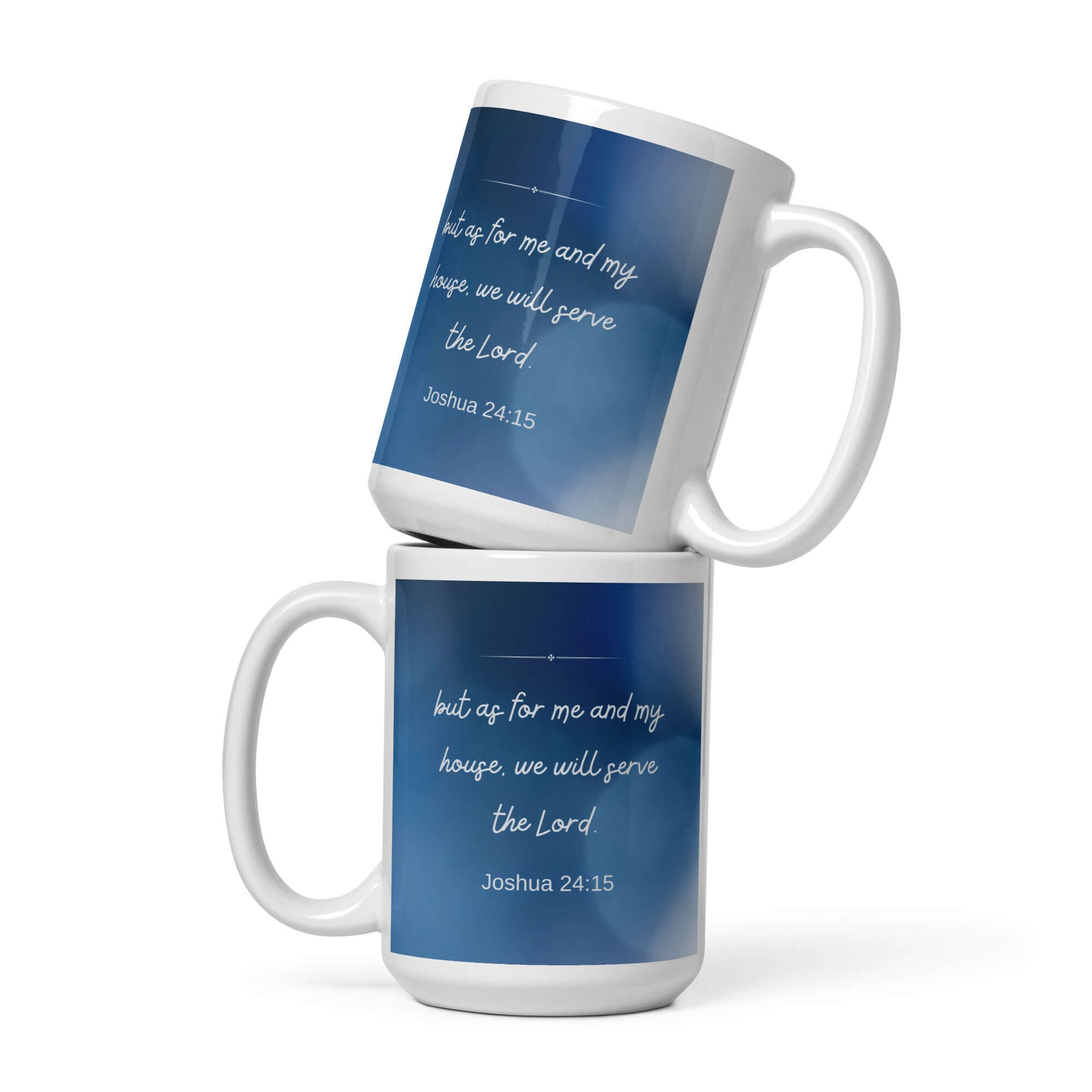 Joshua 24:15 Bible Verse, choose today White Glossy Mug