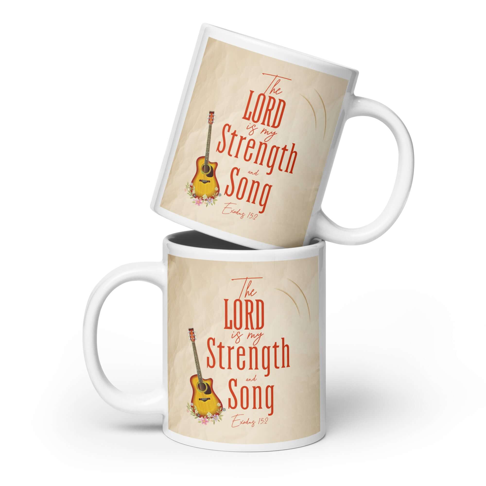 Exodus 15:2 - The LORD is my strength White Mug