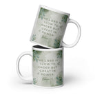 Nahum 1:3 Bible Verse, The Lord is slow White Glossy Mug