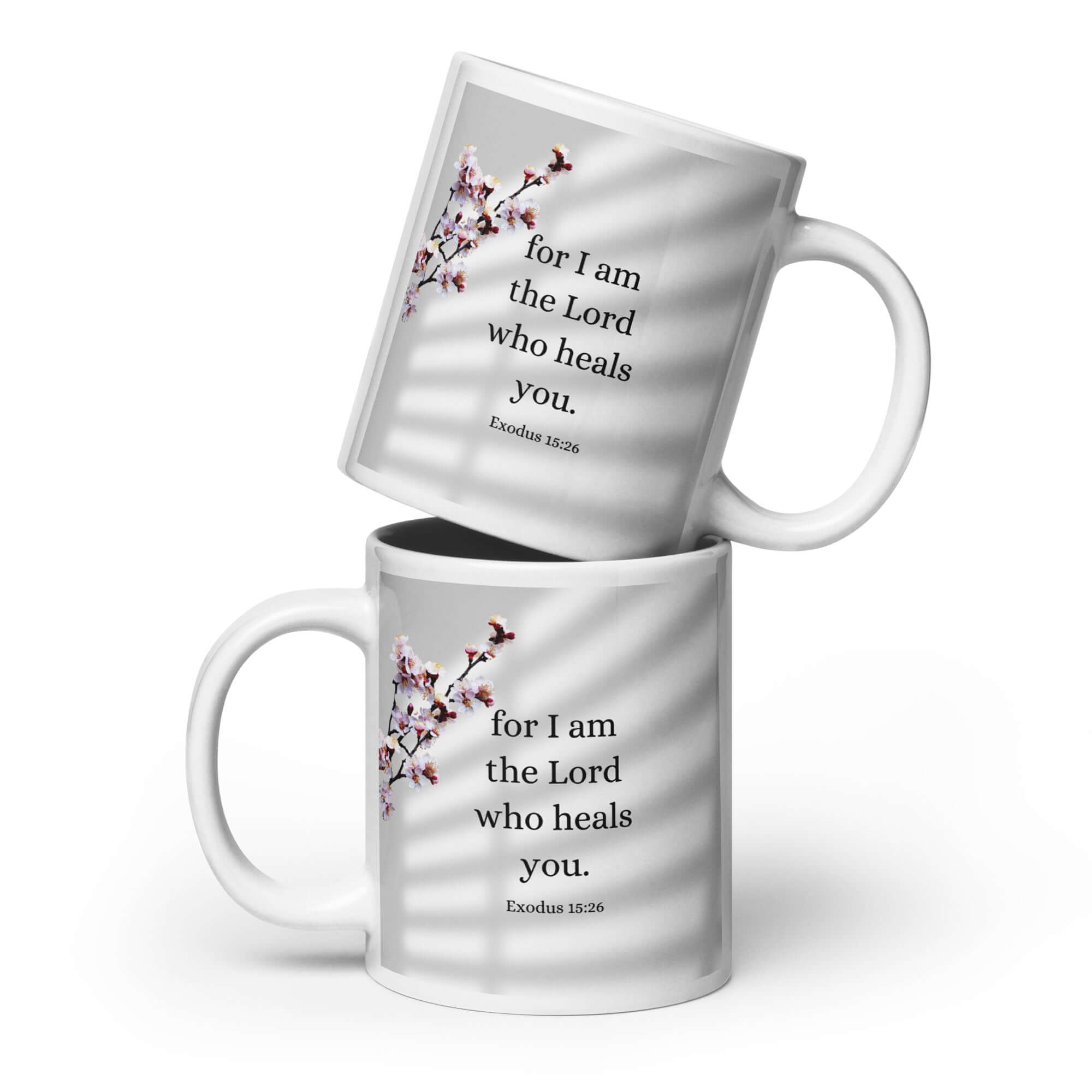 Exodus 15:26 Bible Verse, diligently listen White Glossy Mug